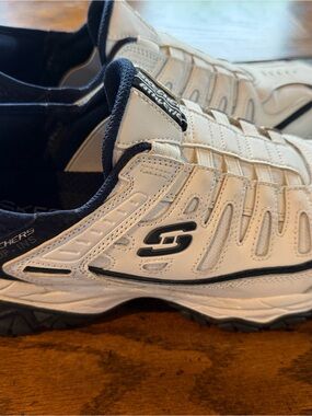 Skechers Men’s White Slip-On Athletic Walking Shoes